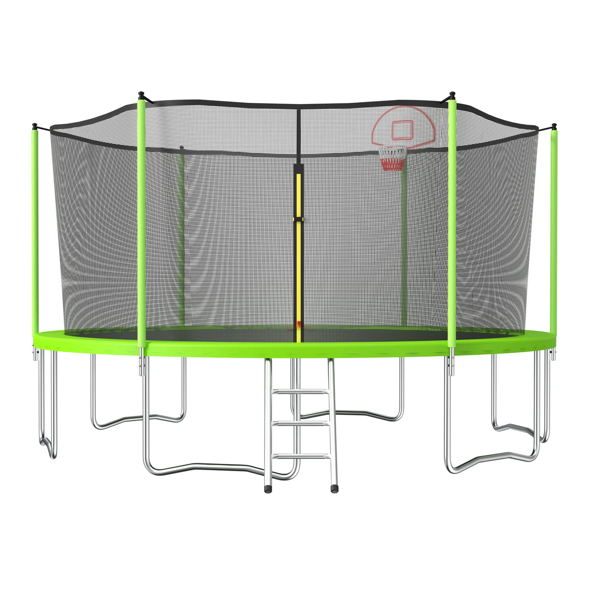 15FT Outdoor Trampoline with Enclosure Net X859680