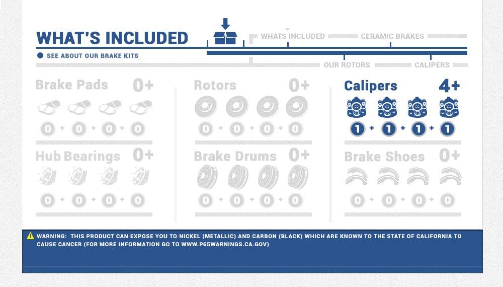 Red Powder Coated Caliper Assembly Set Kit X1952