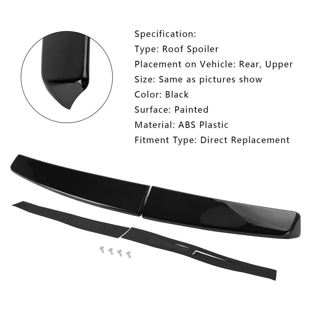 Gloss Black Rear Twin Barn Door Trunk Spoiler W81447