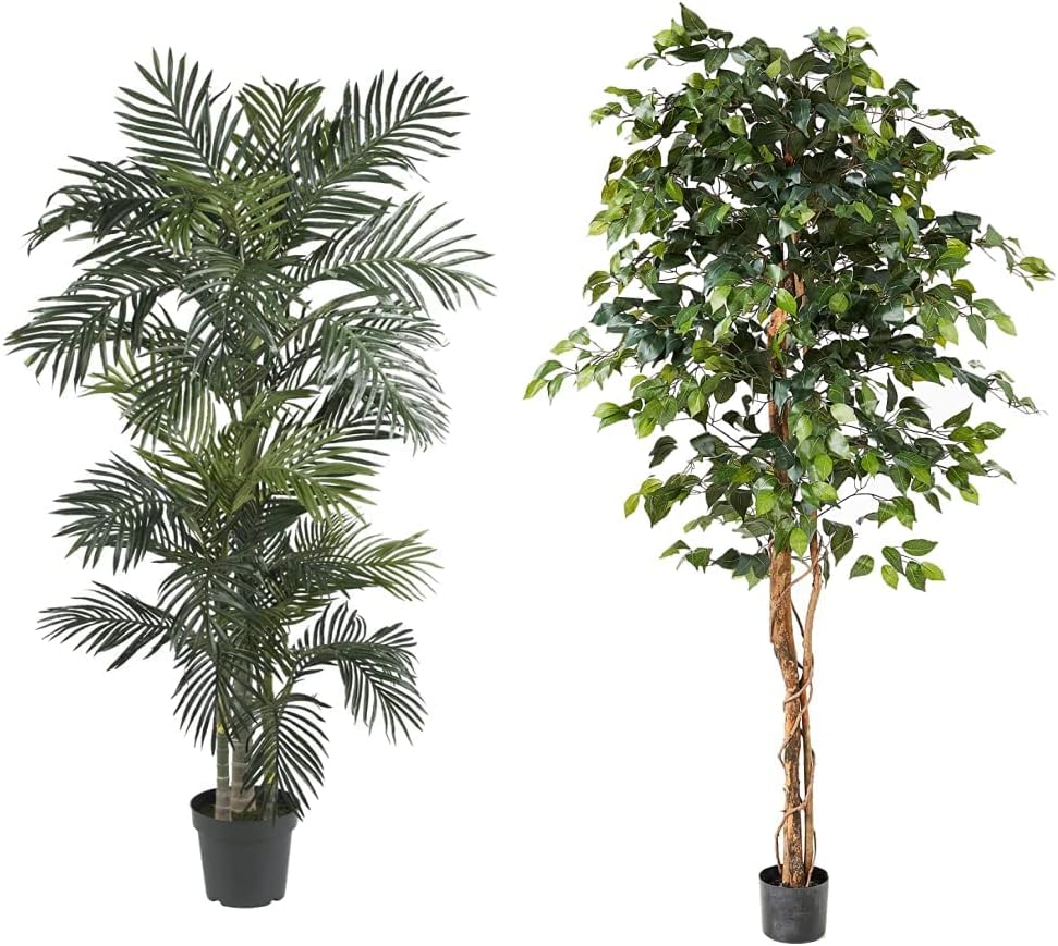 6.5ft Golden Cane Palm Silk Tree O5642