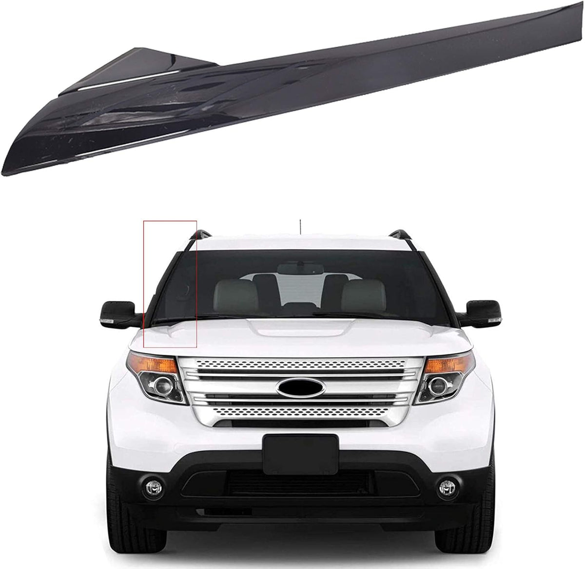 Front Windshield Outer Trim Molding Pack of 2 T664085
