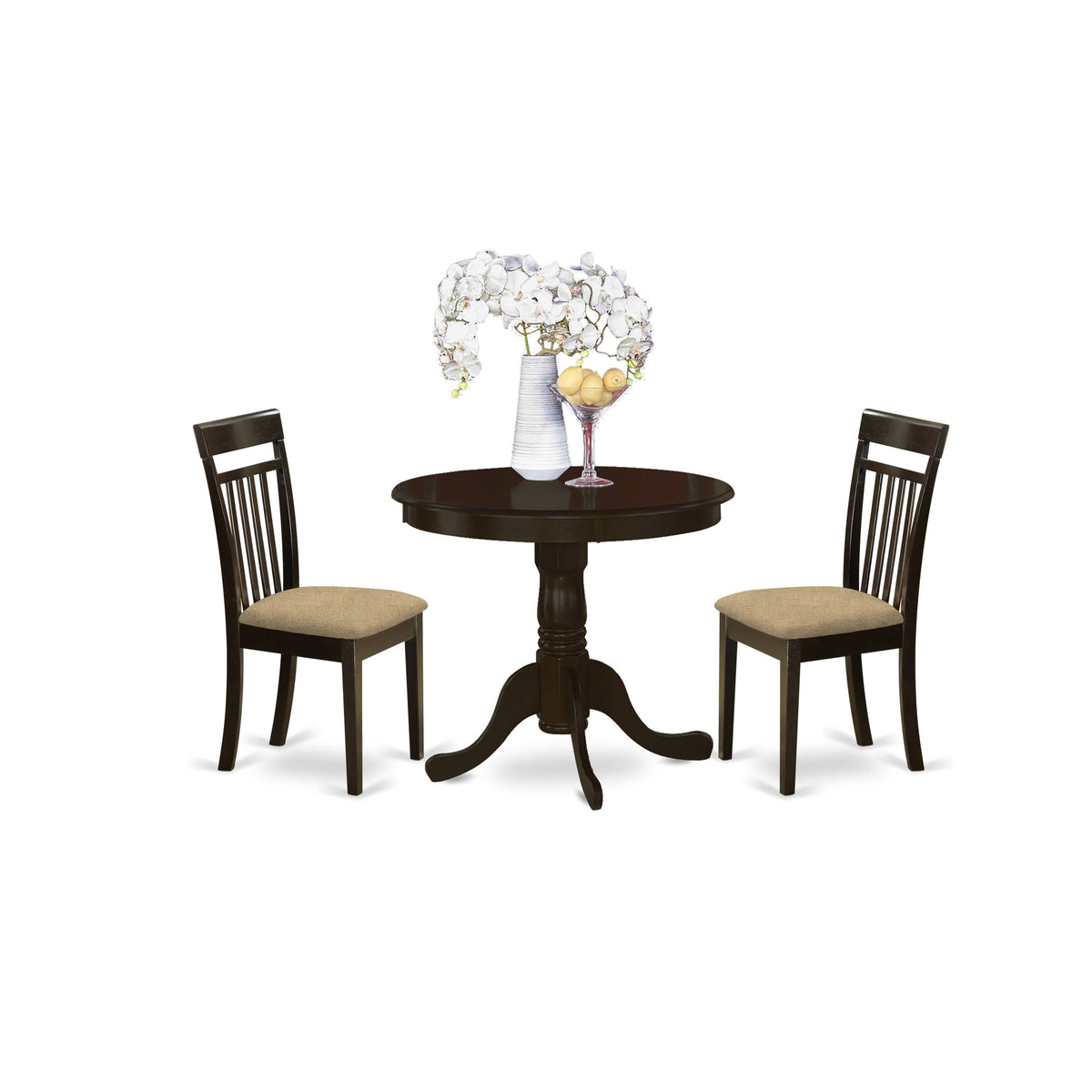 3 Piece Kitchen Table Set with 2 Dinette Chairs D819639