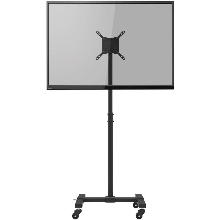 Mobile Cart TV Stand Height-Adjustable Locking Casters Black U862