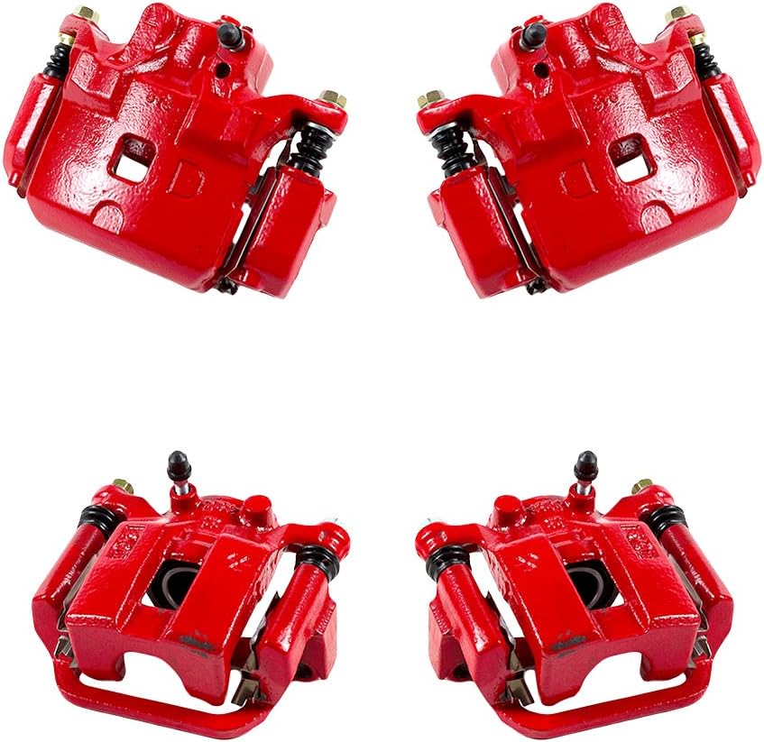 Red Powder Coated Caliper Assembly Set Kit X1952