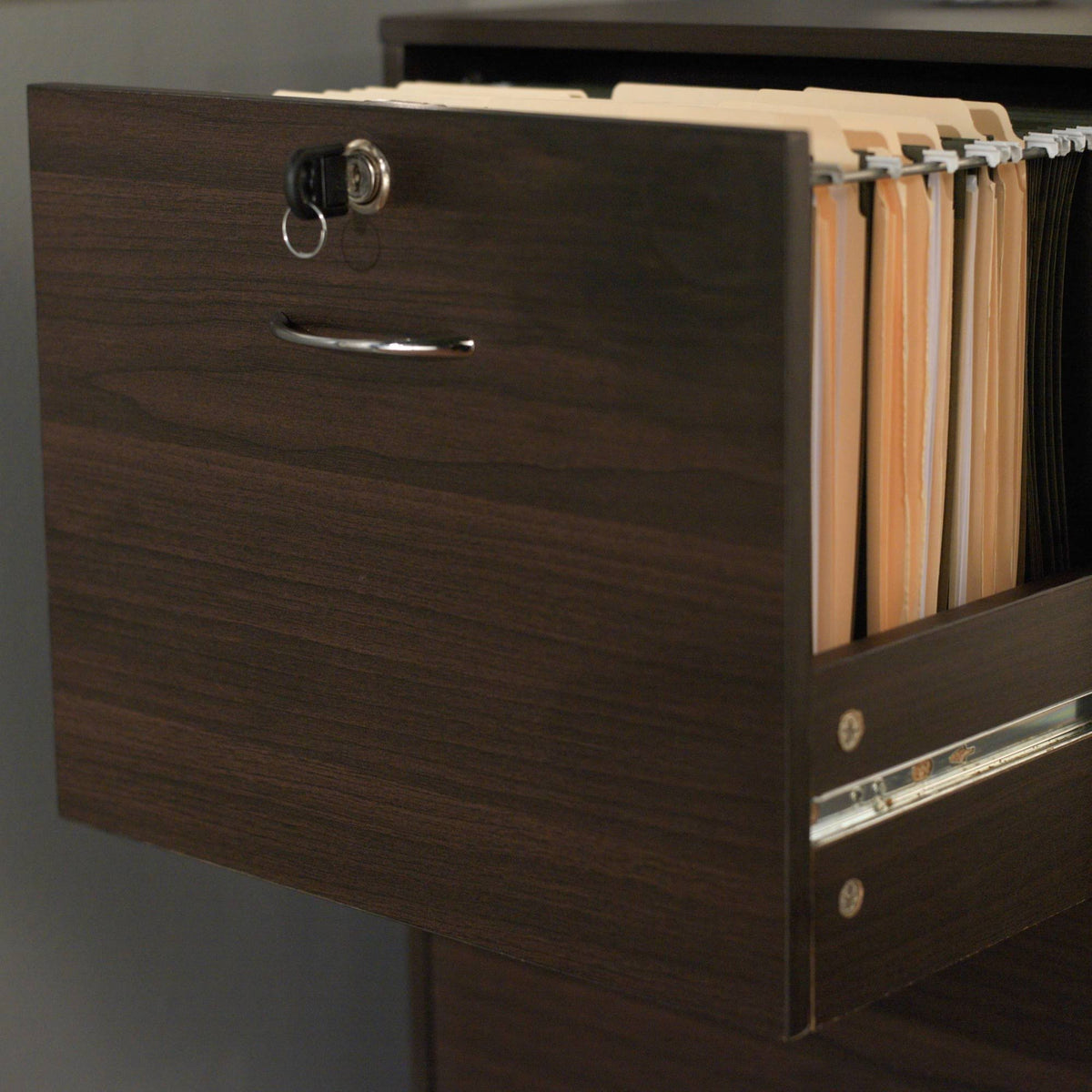 2 Drawer Espresso Filing Cabinet P25706