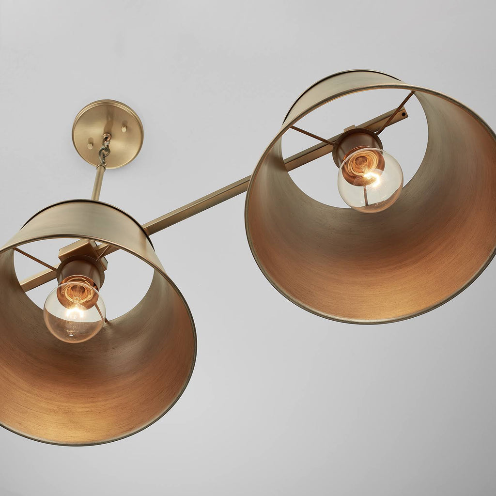 3 Light Island, Aged Brass W33471