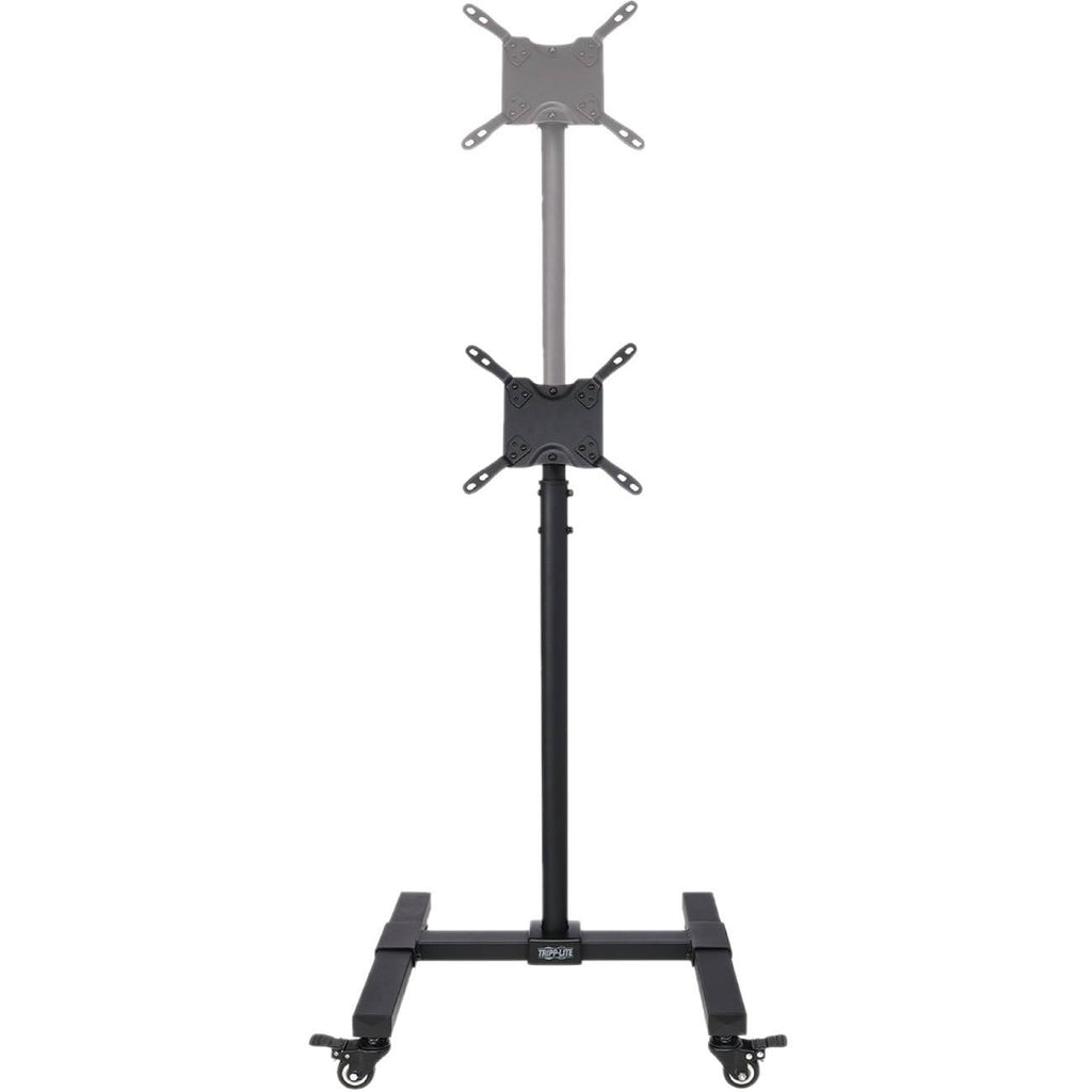 Mobile Cart TV Stand Height-Adjustable Locking Casters Black U862