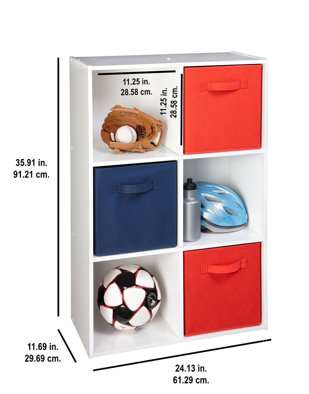 6-Cube White Organizer T441