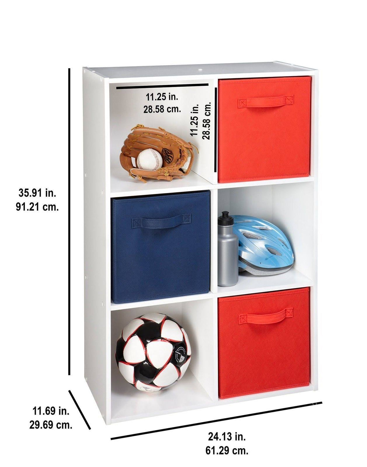 6-Cube White Organizer T441