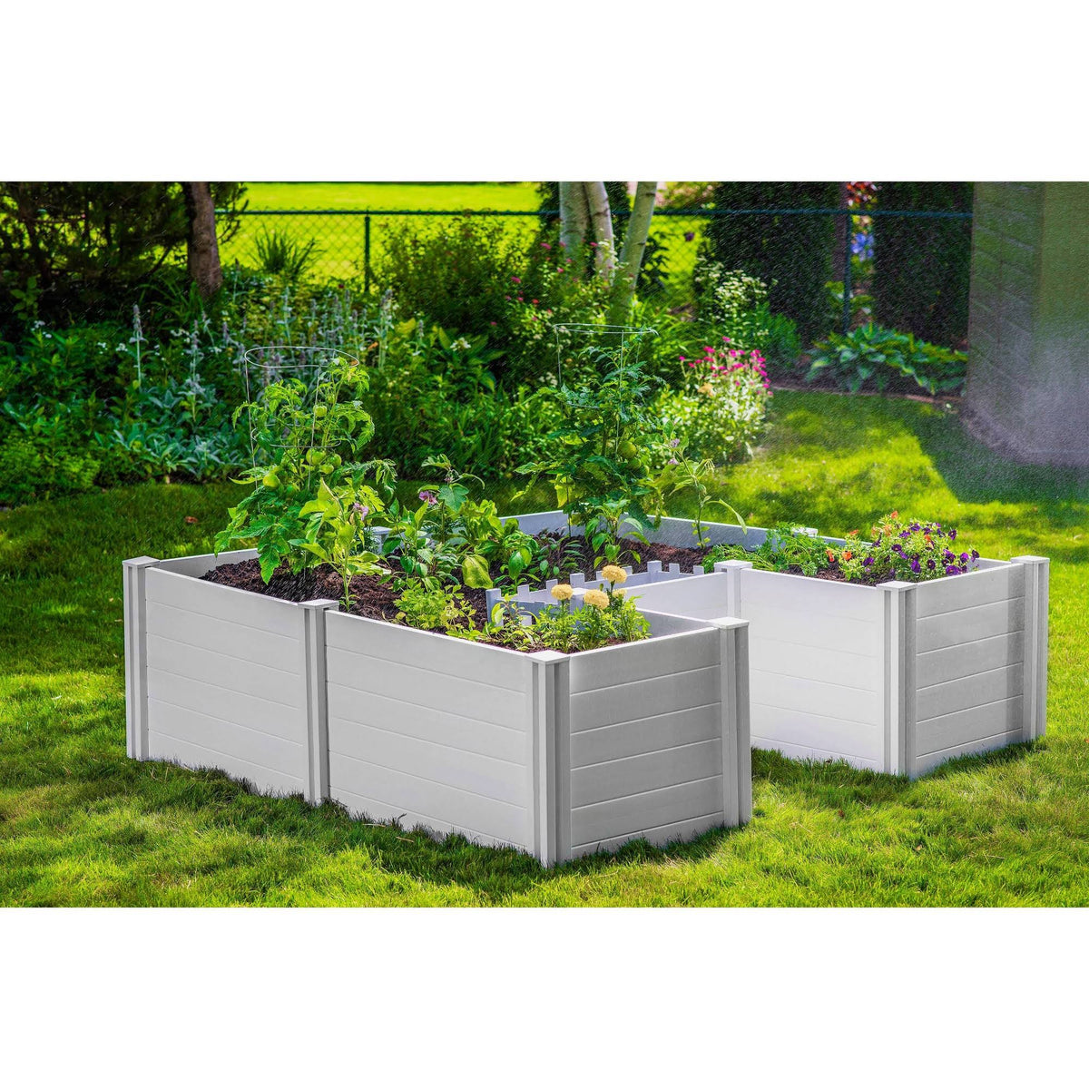 22.5x22 Vinyl Raised Garden Bed White Y541