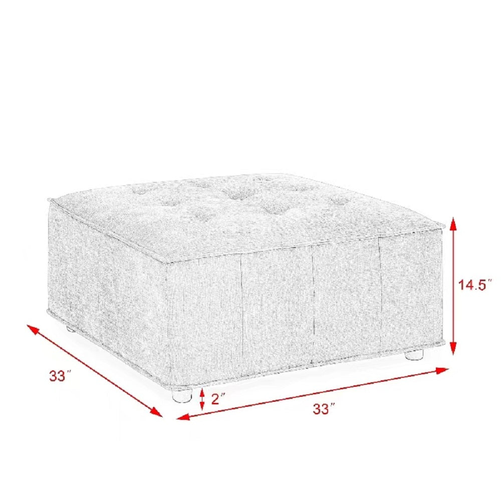 Chenille Grey Modular Sectional Sofa Y851905