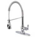 Polished Chrome Pull Down Single Handle Kitchen Faucet N7267