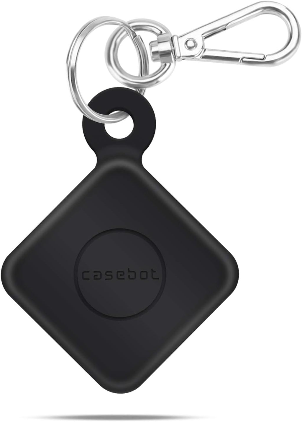 Black Silicone Case with Carabiner Keychain for Tile Pro A651