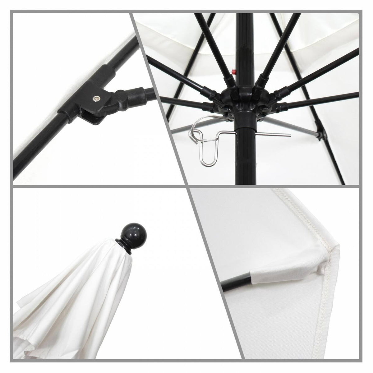 Fiberglass Pole Tangerine Patio Umbrella J34422