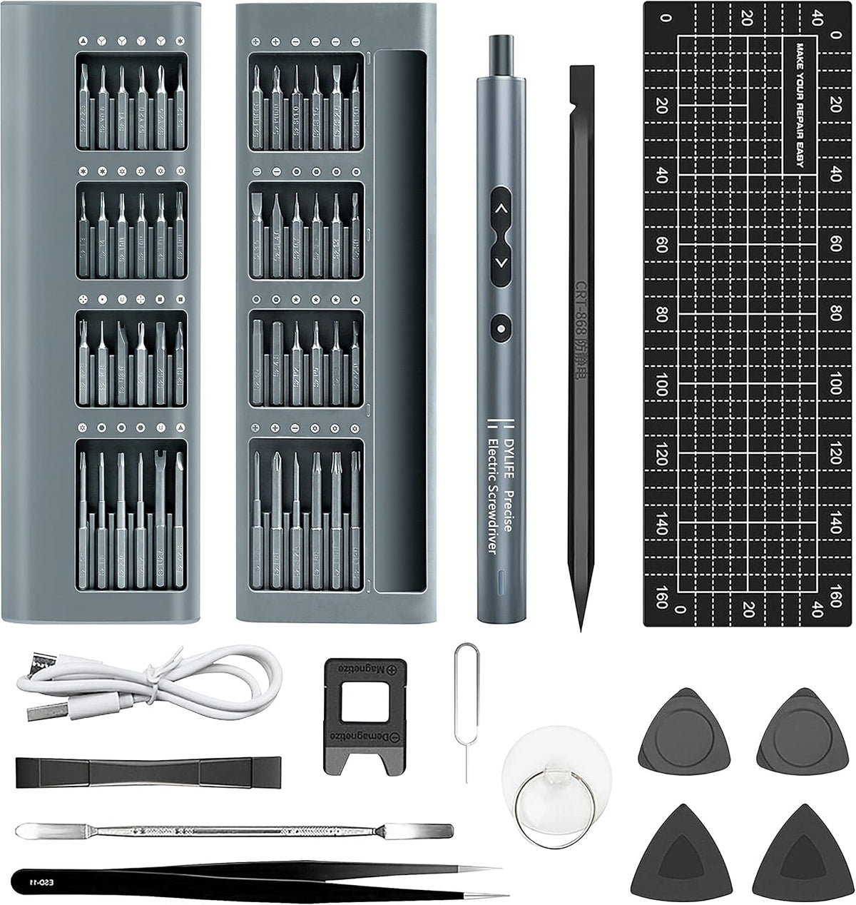 62 In 1 Mini Electric Screwdriver Kit with LED Light I28899