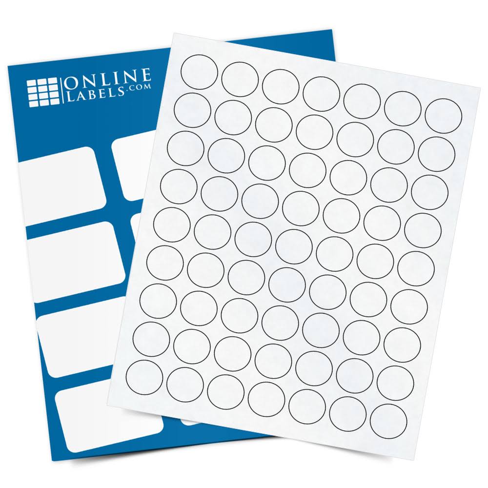 1x22 Round Clear Matte Laser Labels R9136
