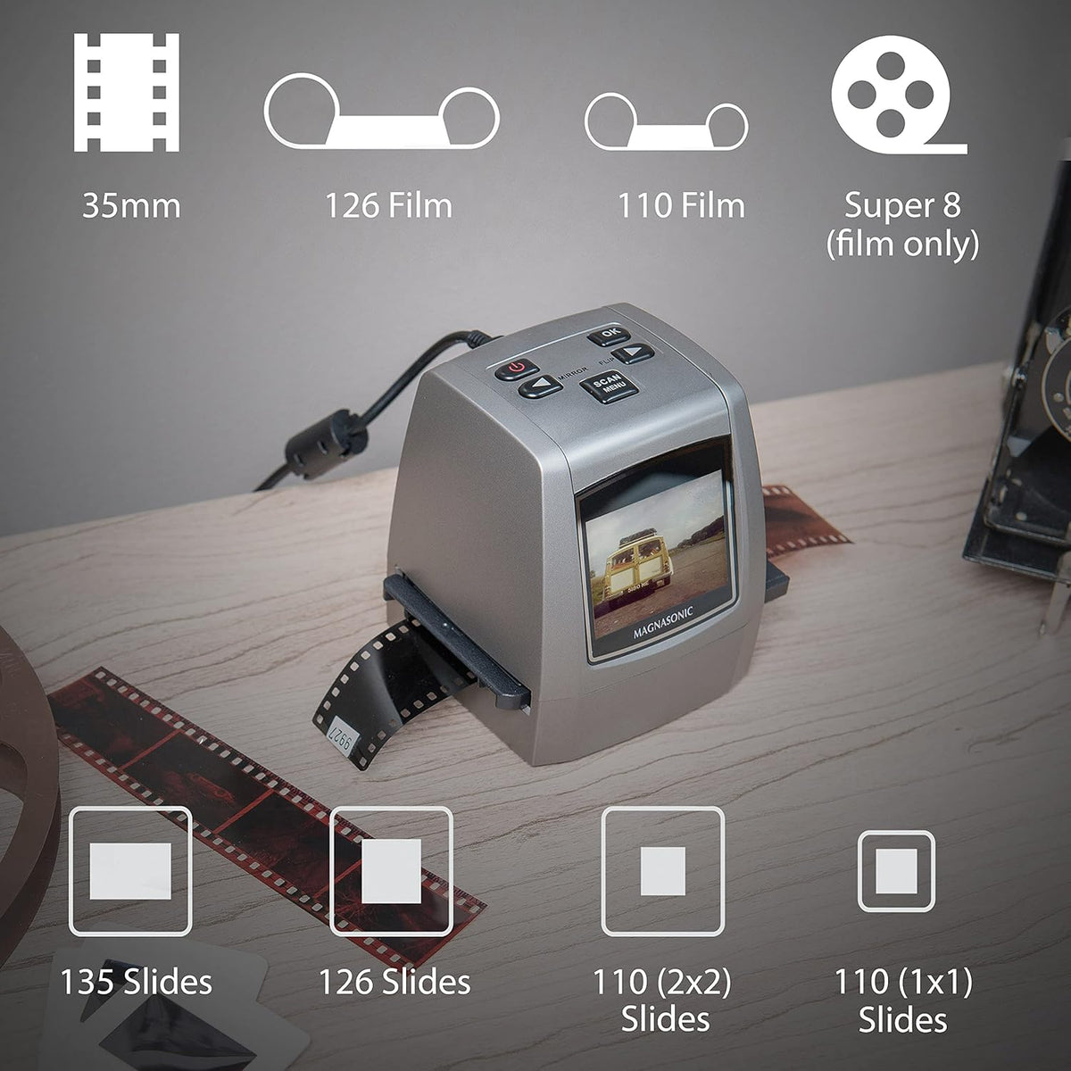 22MP Film Scanner with 2.4 LCD Screen F718034
