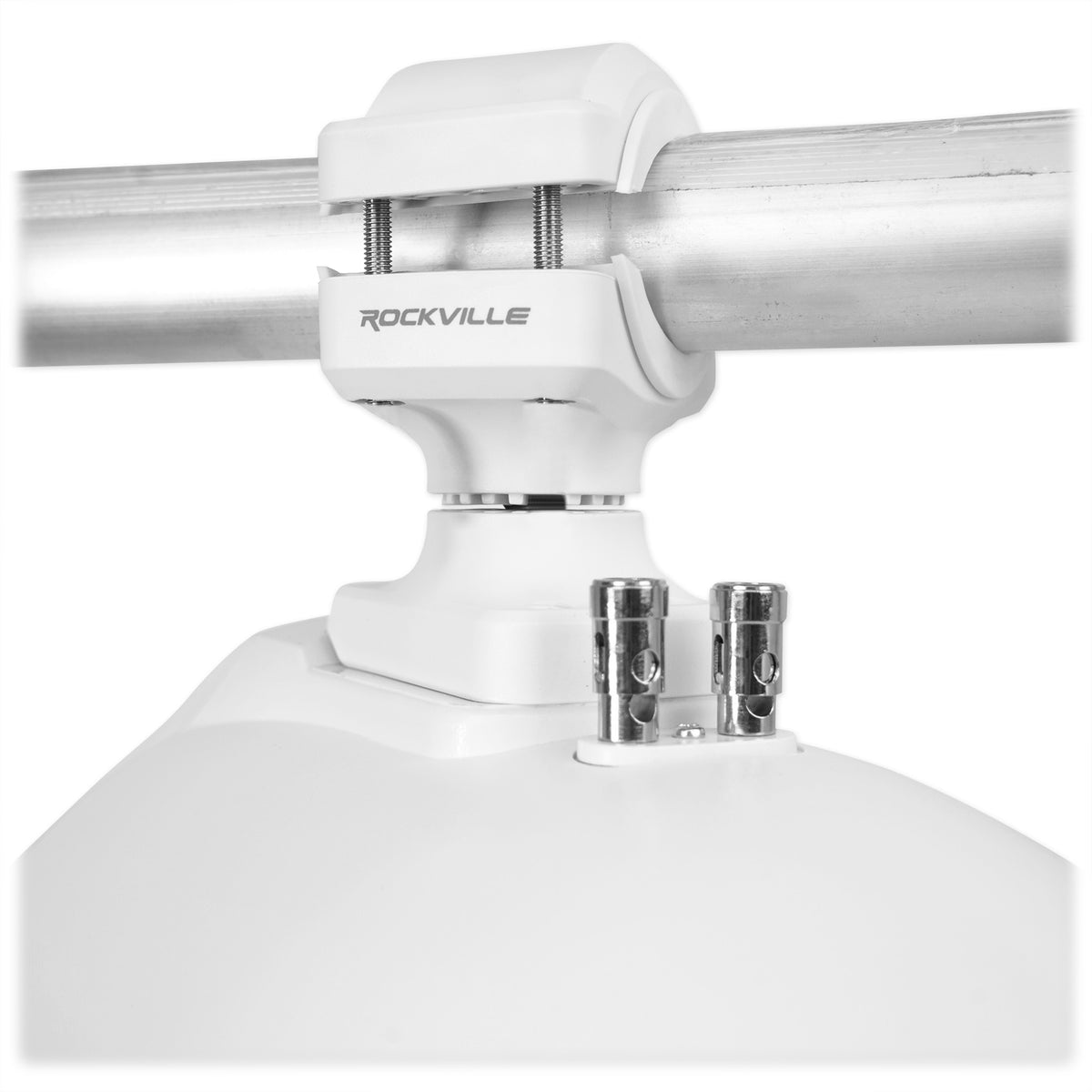 White 8" Marine Wakeboard Swivel Tower Speakers with Receiver Y2602