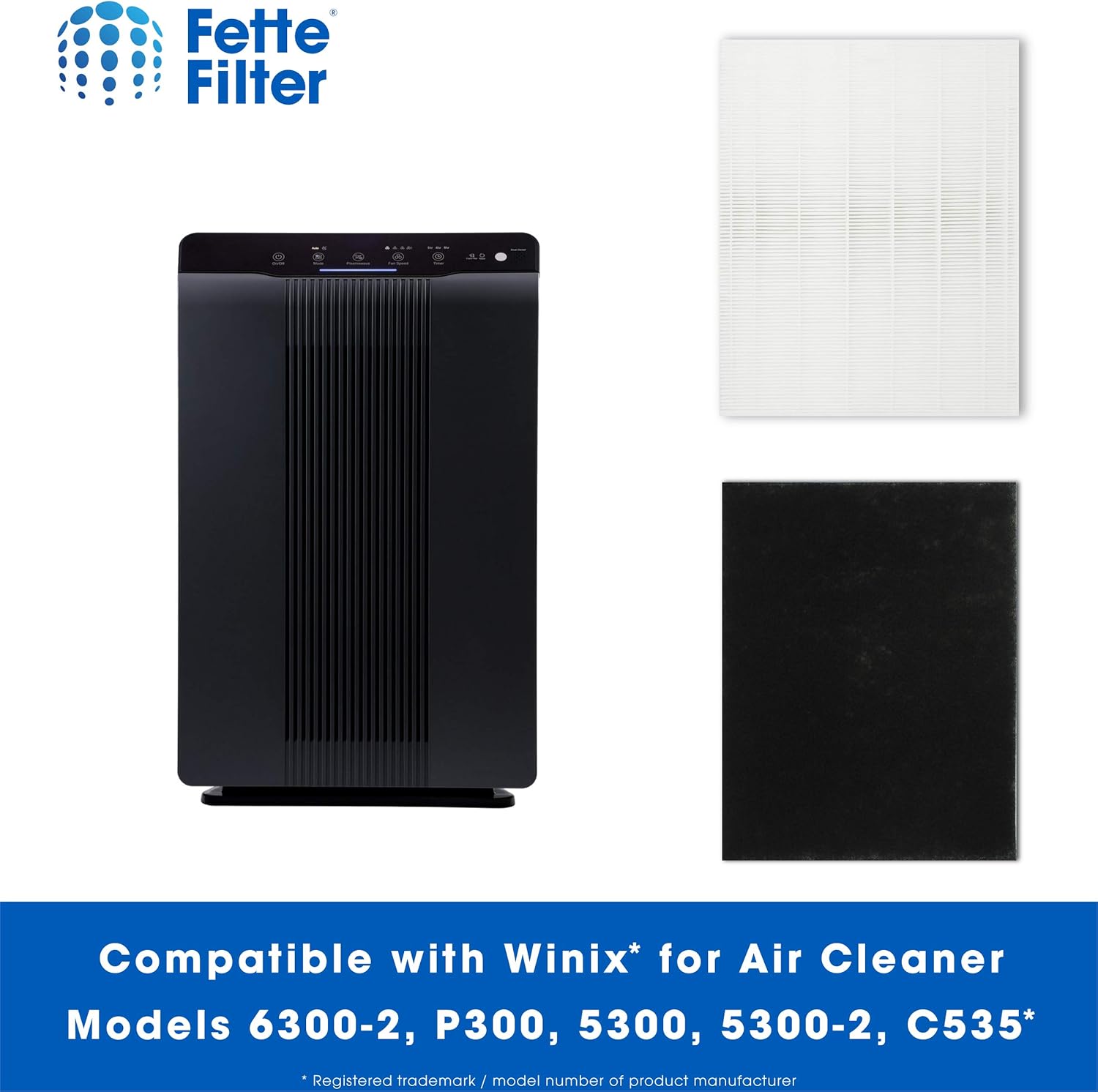1 True HEPA Filter + 4 Carbon Replacement Filters Pack of 2 S9039