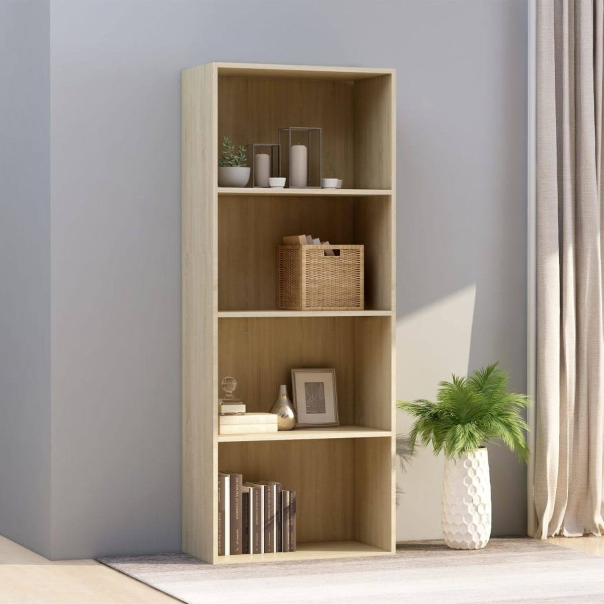 4-Tier Book Cabinet Chipboard O546