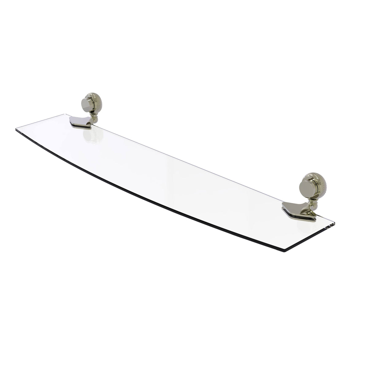 Antique Copper 18 in. Glass Shelf with Twist Accents A923
