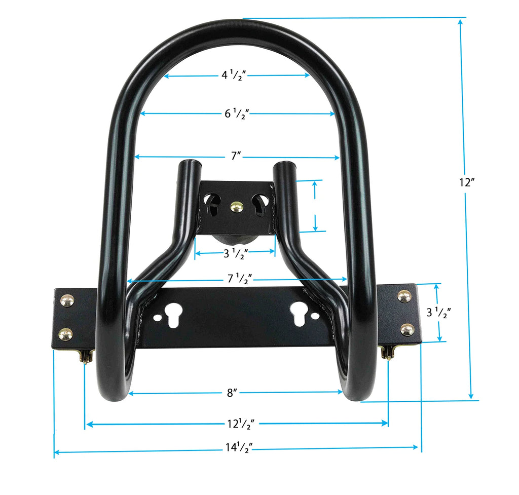 14 Pc Motorcycle Kit with E-Track Wheel Chock, Handle Bar Straps, D Ring, Ratchet Straps H8634