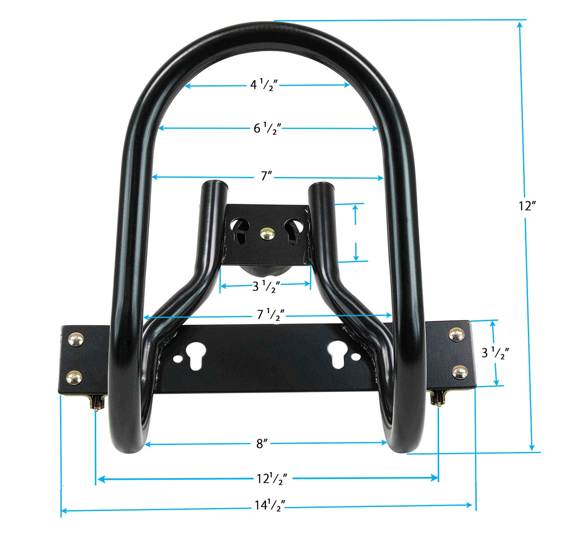 14 Pc Motorcycle Kit with E-Track Wheel Chock, Handle Bar Straps, D Ring, Ratchet Straps H8634